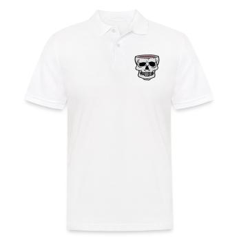 Mug Skull Horror Halloween - Men's Polo Shirt - white - Front - Kai (181cm)