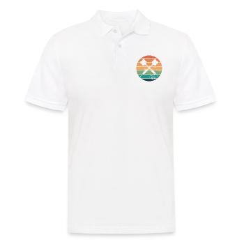 Retro Graphic Dart Player Darts Dartboard Bullseye - Men's Polo Shirt - white - Front - Kai (181cm)