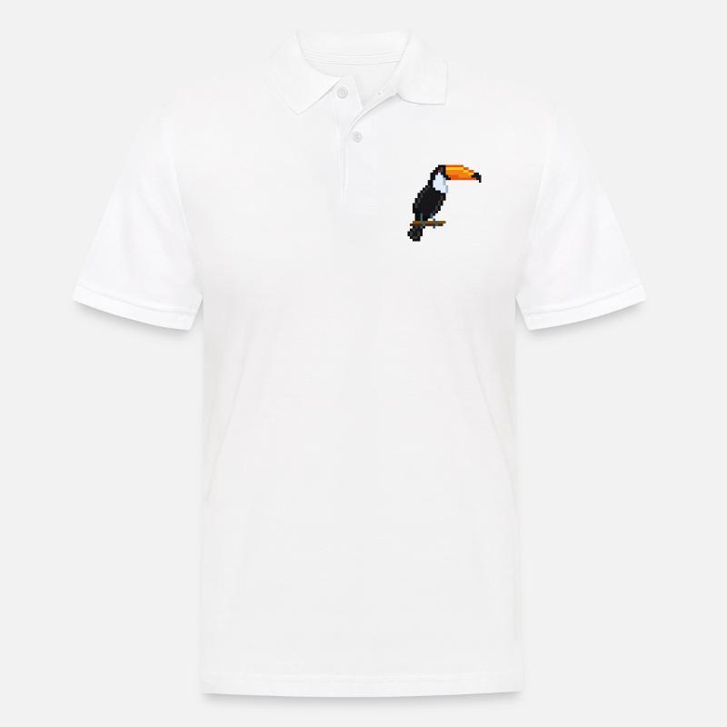 Vogel - Männer Poloshirt - Weiß
