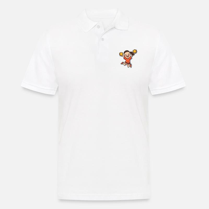 Cheerleader Mädchen Geschenk - Männer Poloshirt - Weiß