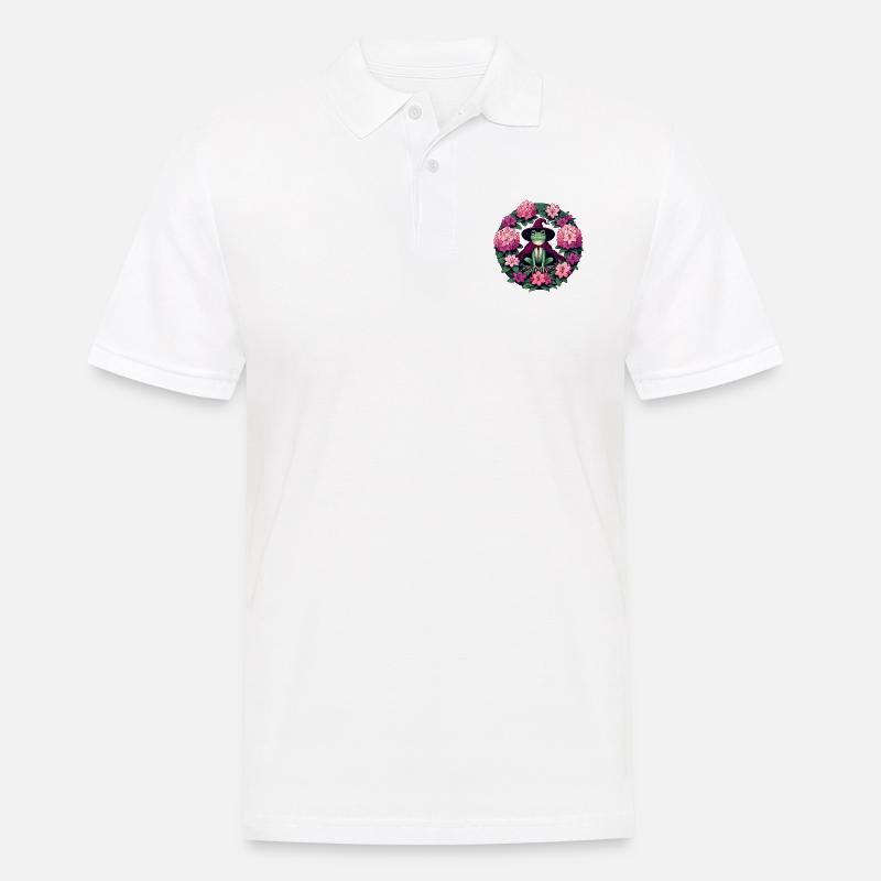 Frosch-Zauberer - Männer Poloshirt - Weiß