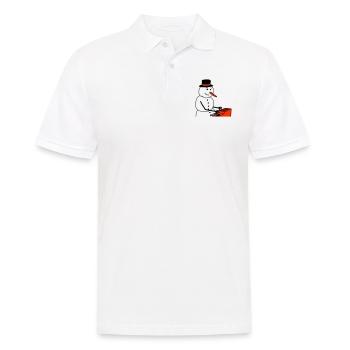 Hiver DJ Bonhomme de neige Mixeur Mixeur Fête de la musique - Polo Homme - blanc - Devant - Kai (181cm)