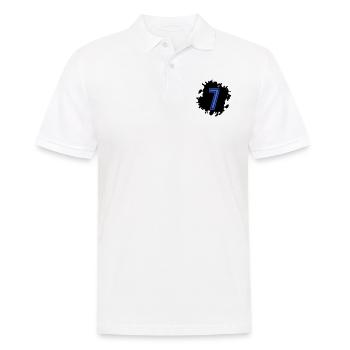 fleck 7 - Männer Poloshirt - Weiß - Vorne - Kai (181cm)