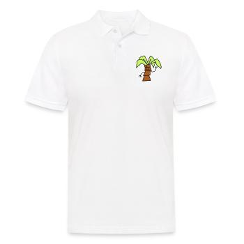 Lustige Süße Palme Winkt Glücklich Gesicht Comic - Männer Poloshirt - Weiß - Vorne - Kai (181cm)