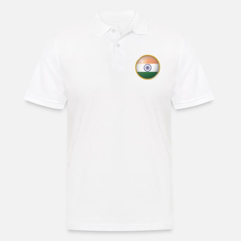 Indien Emblem - Männer Poloshirt - Weiß