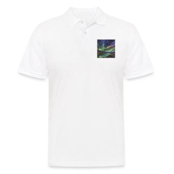 Polarlicht über dem stillen See - Männer Poloshirt - Weiß - Vorne - Kai (181cm)