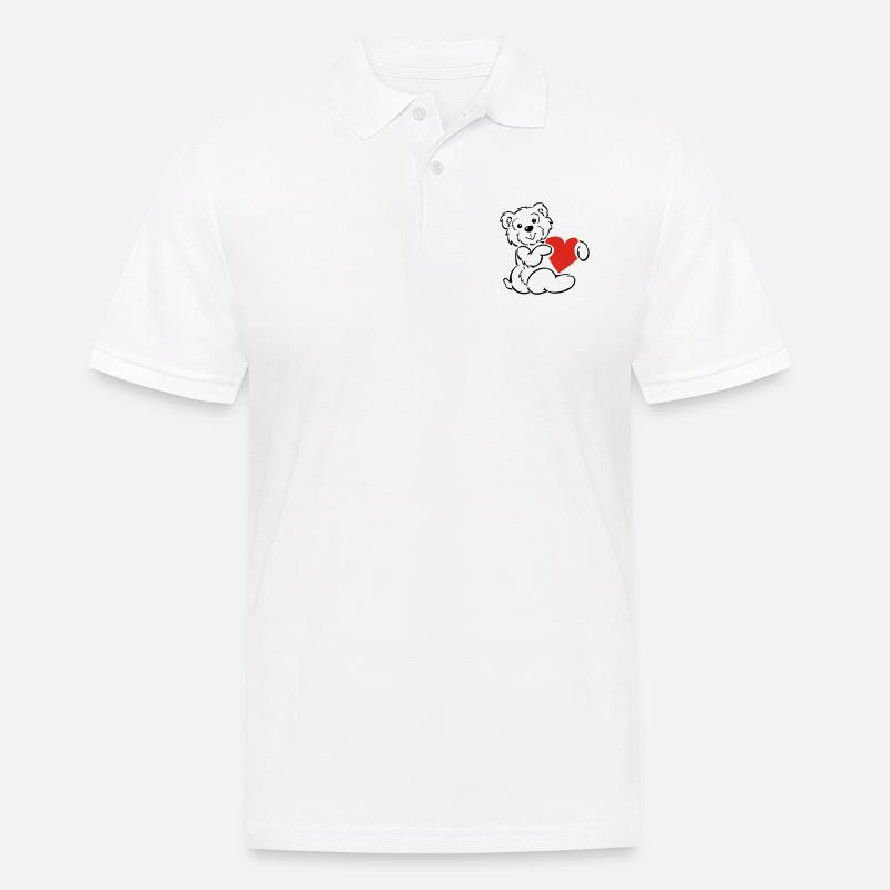 loveteddy - Männer Poloshirt - Weiß