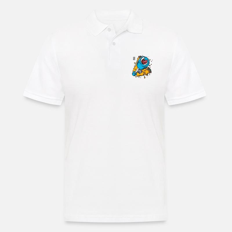 sodt screaming broken board - Männer Poloshirt - Weiß