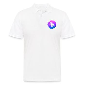 Pferde Tier Aquarell Art - Männer Poloshirt - Weiß - Vorne - Kai (181cm)