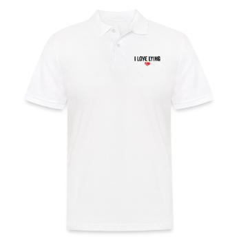 Ich liebe es zu lügen - Männer Poloshirt - Weiß - Vorne - Kai (181cm)