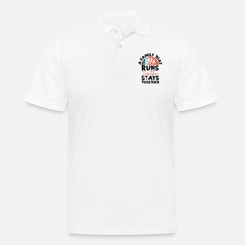 Running Runner Half Marathon - Männer Poloshirt - Weiß