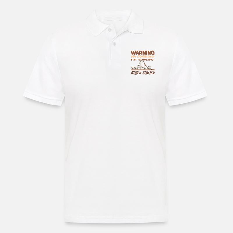 Roller Coaster Warning May - Männer Poloshirt - Weiß