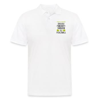 Pickleball I Speak 4 Languages - Men's Polo Shirt - white - Front - Kai (181cm)