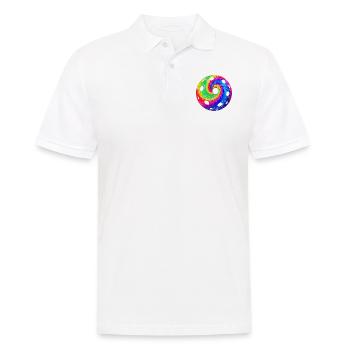 Pickleball Tie Dye Retro 80s 90s - Men's Polo Shirt - white - Front - Kai (181cm)