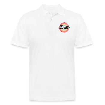 Farming Farmer Retro Vintage - Männer Poloshirt - Weiß - Vorne - Kai (181cm)