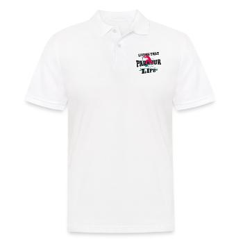Parkour Free Running Traceur - Männer Poloshirt - Weiß - Vorne - Kai (181cm)