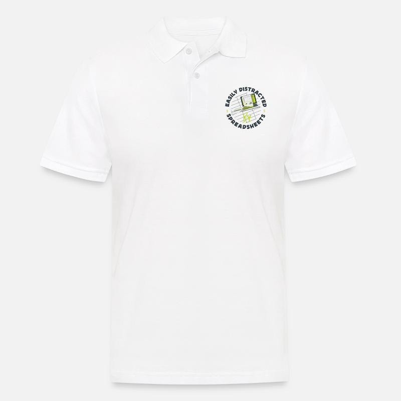 Comptable Comptable Comptable - Polo Homme - blanc