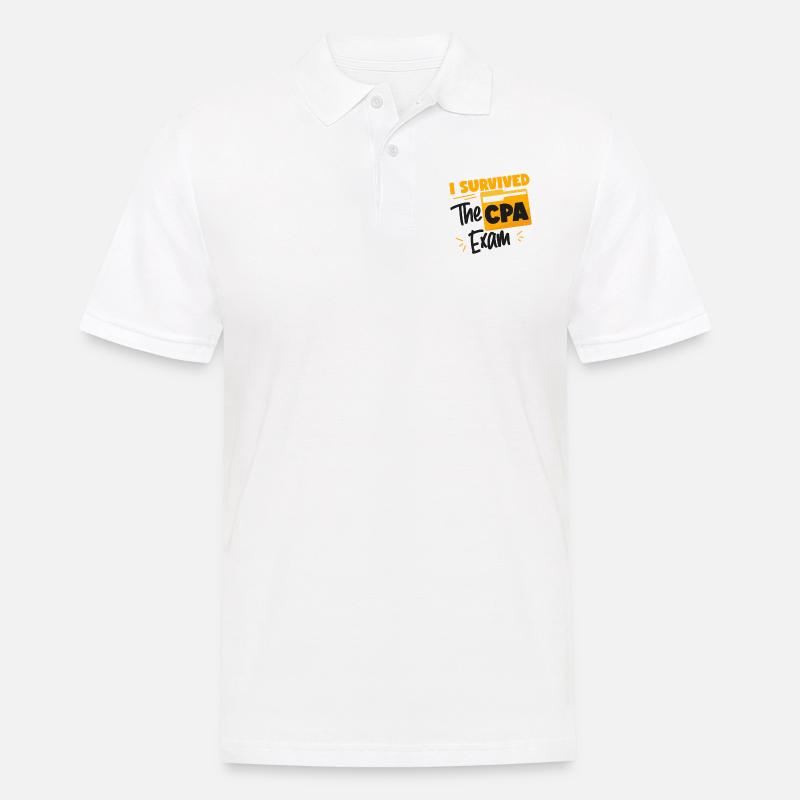 Comptable Comptable Comptable - Polo Homme - blanc