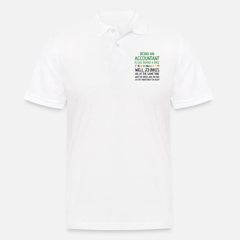 Comptable Comptable Comptable - Polo Homme - blanc
