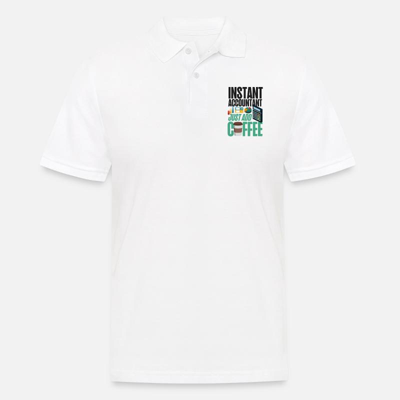 Comptable Comptable Comptable - Polo Homme - blanc