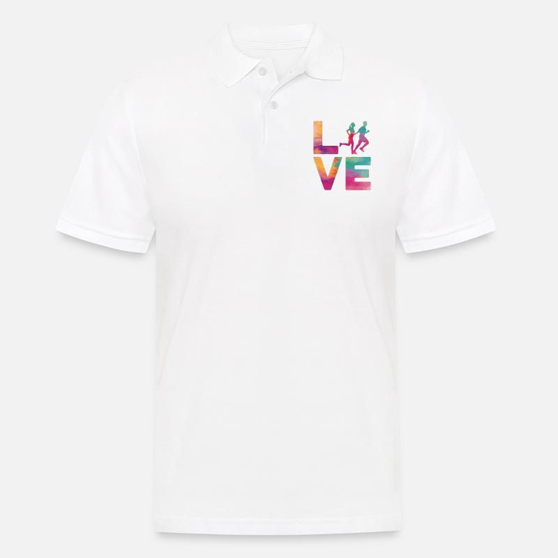 Running Runner Half Marathon - Männer Poloshirt - Weiß
