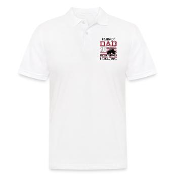 Farming Farmer Dad Father Tractor - Men's Polo Shirt - white - Front - Kai (181cm)