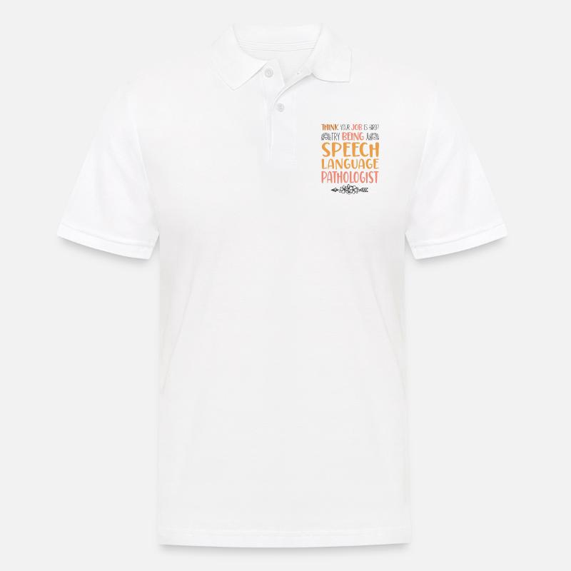 Speech Therapist Therapy Assistant - Männer Poloshirt - Weiß
