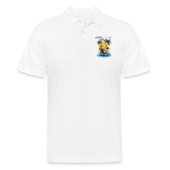 Cocktail d’été Vacances à la plage - Polo Homme - blanc - Devant - Kai (181cm)