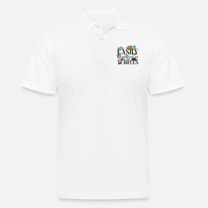 Sea Turtle Tortoise Easily - Männer Poloshirt - Weiß