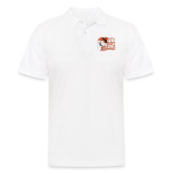Féministe Mon corps Mon choix - Polo Homme - blanc - Devant - Kai (181cm)