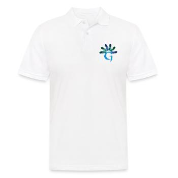 6 federn g - Männer Poloshirt - Weiß - Vorne - Kai (181cm)
