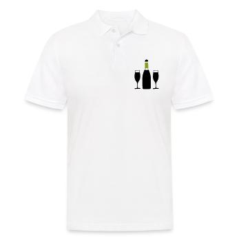 Red Wine Symbol - Men's Polo Shirt - white - Front - Kai (181cm)