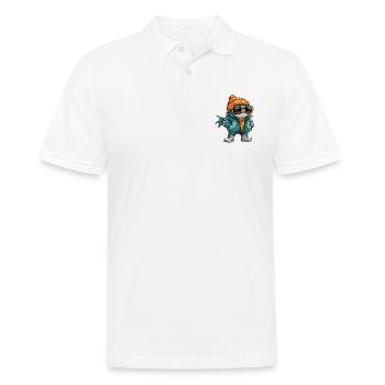Piranha Fische Cool Comic - Männer Poloshirt - Weiß - Vorne - Kai (181cm)