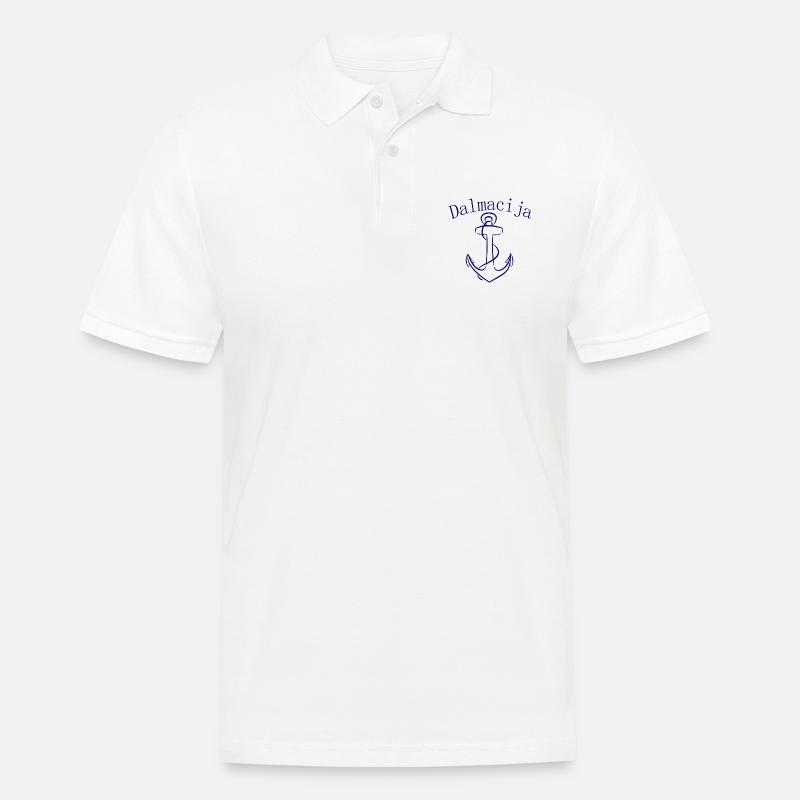 Dalmacija - Männer Poloshirt - Weiß
