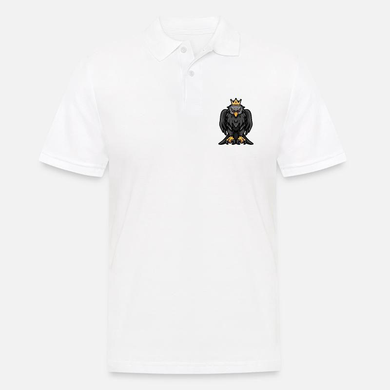 Harpyie Vogel Comic Krone - Männer Poloshirt - Weiß