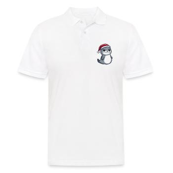 Robbe Tier Weihnachten Niedlich - Männer Poloshirt - Weiß - Vorne - Kai (181cm)