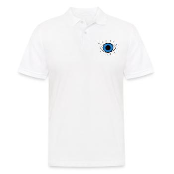 Auge, Schutz Symbol, Amulett, Weisheit & Stärke - Männer Poloshirt - Weiß - Vorne - Kai (181cm)