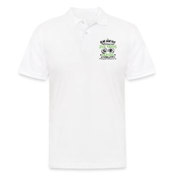 Je ne joue pas tout le temps aux jeux vidéos - Polo Homme - blanc - Devant - Kai (181cm)
