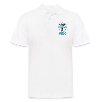 Un Retraité Sur Son Vélo Humour Retraite Cycliste - Polo Homme - blanc - Devant - Kai (181cm)