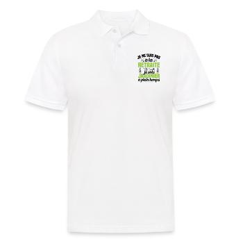 Pas à la retraite je suis jardinier à plein temps - Polo Homme - blanc - Devant - Kai (181cm)