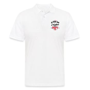 Je peux pas j'ai bêtise avec papy - Polo Homme - blanc - Devant - Kai (181cm)