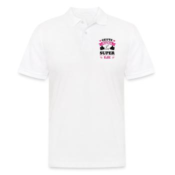 Cette nana est une super eje, Humour cadeau nana - Polo Homme - blanc - Devant - Kai (181cm)