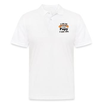 Je ne suis pas retraité je suis papy à plein temps - Polo Homme - blanc - Devant - Kai (181cm)