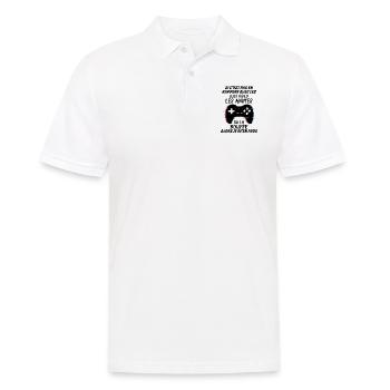 Si C'est Pas En Rapport Avec Les Mangas Jeux Vidéo - Polo Homme - blanc - Devant - Kai (181cm)
