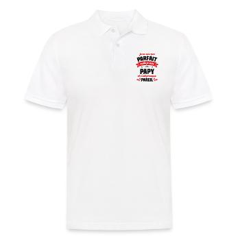 Je suis un super papy et c'est presque pareil - Polo Homme - blanc - Devant - Kai (181cm)