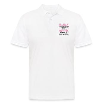 Maman j'ai essayé de te trouver Le meilleur cadeau - Polo Homme - blanc - Devant - Kai (181cm)