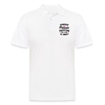 chaque princesse a besoin d'un parrain - Polo Homme - blanc - Devant - Kai (181cm)