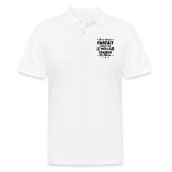 Pas parfait mais le meilleur frangin du monde - Polo Homme - blanc - Devant - Kai (181cm)