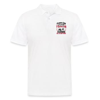 Dans Ma Tête Je Joue De La Batterie Batteur Cadeau - Polo Homme - blanc - Devant - Kai (181cm)