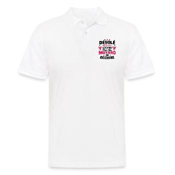 Désolé cette fille est déjà prise par un motard - Polo Homme - blanc - Devant - Kai (181cm)
